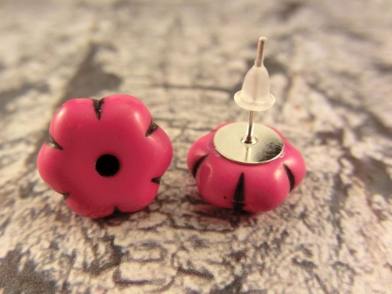 Preview: Blumen Ohrstecker Blüte Flower Perle Aster Gerbera